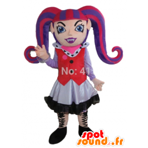 Mascot gothic girl with colored hair - MASFR23557 - Mascots boys and girls