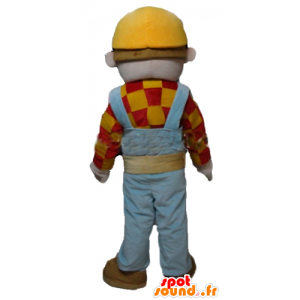 Mascotte operaio, falegname, vestito colorato - MASFR23563 - Umani mascotte