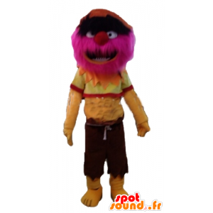 Mascot monster pink and yellow, all hairy - MASFR23564 - Monsters mascots