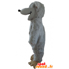 Grote witte rat mascotte, sterk behaarde - MASFR23569 - Mouse Mascot