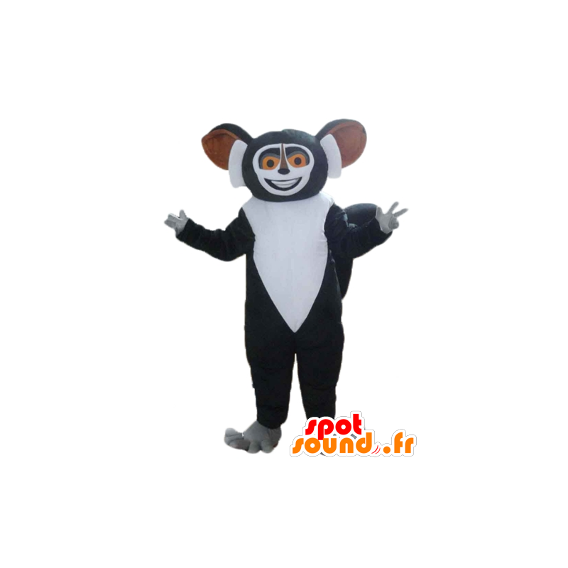 Maskot černá a bílá lemur, karikatura Madagaskar - MASFR23571 - Celebrity Maskoti