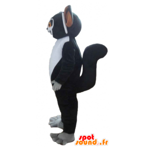 Mascot svart og hvitt lemur, tegneserie Madagaskar - MASFR23571 - kjendiser Maskoter