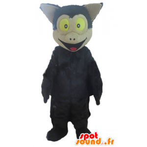 Mascot Schwarz und Beige Fledermaus, Riesen - MASFR23572 - Maus-Maskottchen
