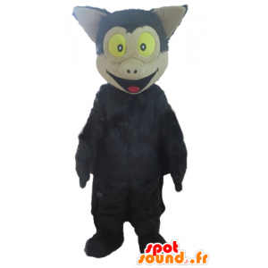 Mascot zwart en beige vleermuis, reuze - MASFR23572 - Mouse Mascot