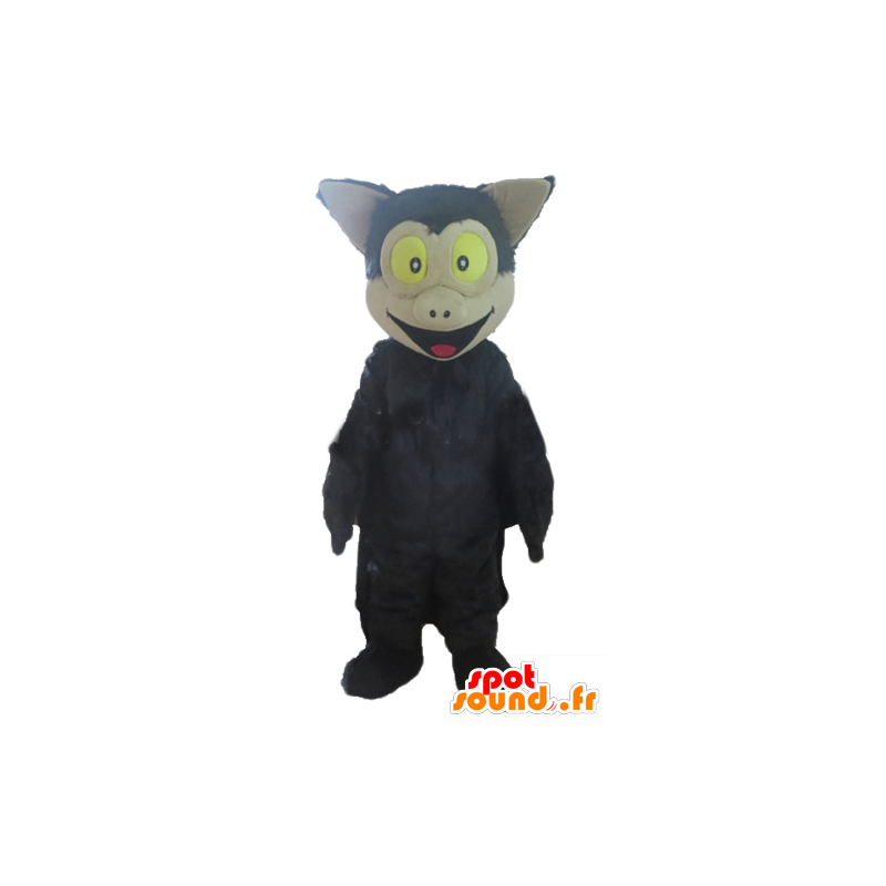 Mascot black and beige bat, giant - MASFR23572 - Mouse mascot