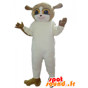 Egern maskot, brun og hvid lemur - Spotsound maskot kostume