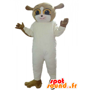 Ekorre maskot, brun och vit lemur - Spotsound maskot