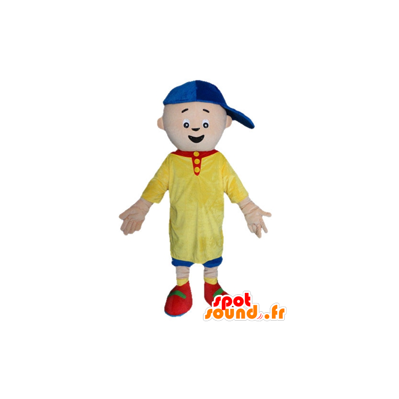 Mascot jongen, gekleed geel en blauw - MASFR23580 - Mascottes Boys and Girls