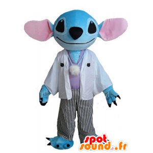 Stitch maskot, den blå alien av Lilo og Stitch - MASFR23581 - kjendiser Maskoter