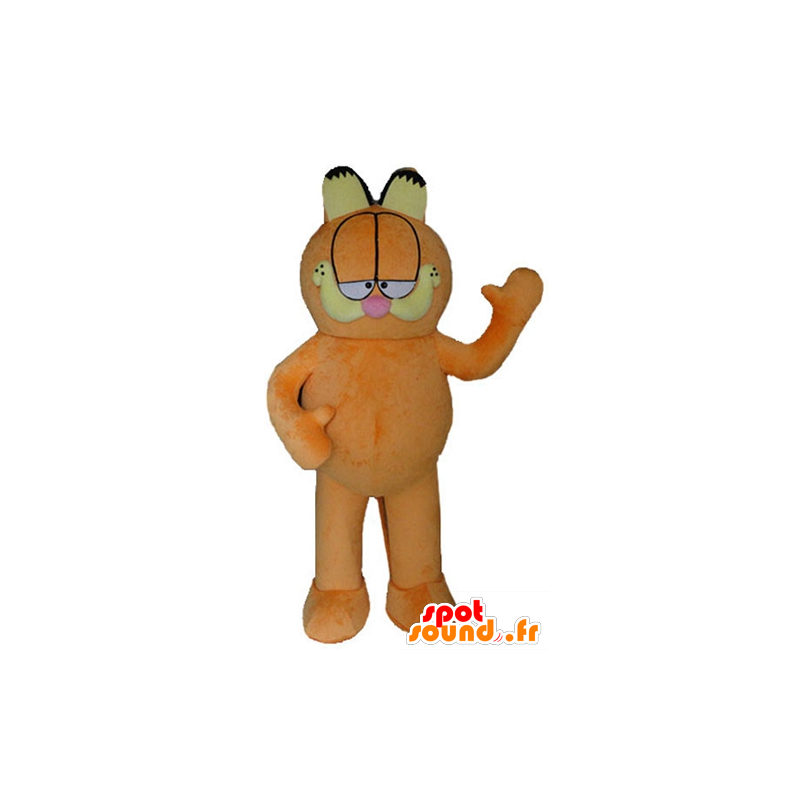 Maskot Garfield, slavná karikatura oranžová kočka - MASFR23584 - Garfield Maskoti
