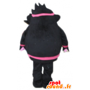 Sneeuwman mascotte, zwart en roze aap - MASFR23593 - Monkey Mascottes
