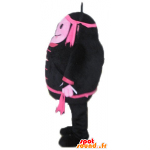 Mascota del muñeco de nieve, negro y mono rosado - MASFR23593 - Mono de mascotas