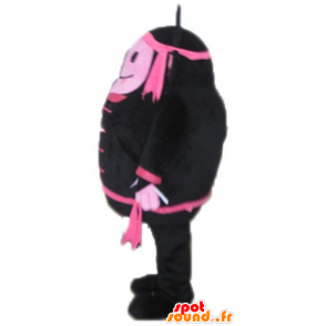 Schneemann-Maskottchen, schwarz und pink monkey - MASFR23593 - Maskottchen monkey