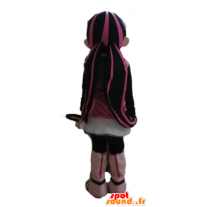 Mascotte gothique de fille aux cheveux colorés - MASFR23606 - Mascottes Garçons et Filles