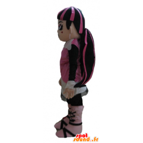 Gothic mascotte meisje met gekleurd haar - MASFR23606 - Mascottes Boys and Girls