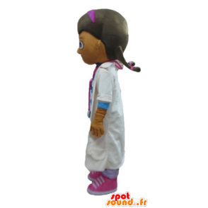 Meisje mascotte, verpleegkundige, arts in een witte jas - MASFR23613 - Mascottes Boys and Girls