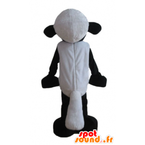 Mascot Shaun famoso desenho animado ovelhas preto e branco - MASFR23614 - Celebridades Mascotes