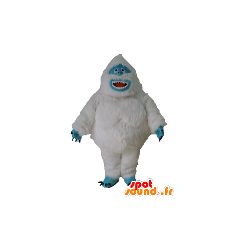 Mascot yeti hvitt og blått, hårete monster - MASFR23615 - Maskoter monstre