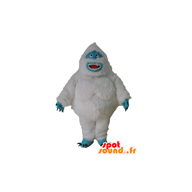 Mascot Yeti white and blue, furry monster - MASFR23615 - Monsters mascots