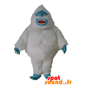 Mascot Yeti white and blue, furry monster - MASFR23615 - Monsters mascots