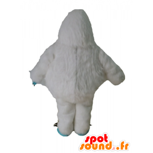 Mascot yeti hvitt og blått, hårete monster - MASFR23615 - Maskoter monstre