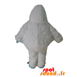 Maskotti Yeti valkoinen ja sininen, tuuhea hirviö - MASFR23615 - Mascottes de monstres