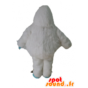 Maskot vit och blå yeti, hårigt monster - Spotsound maskot