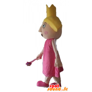 Fairy Mascot, princess in pink dress with wings - MASFR23616 - Mascots fairy