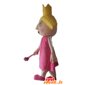 Fairy Mascot, prinsesse i rosa kjole med vinger - MASFR23616 - Fairy Maskoter