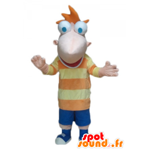 Mascot stor mand sjov og smilende - Spotsound maskot kostume