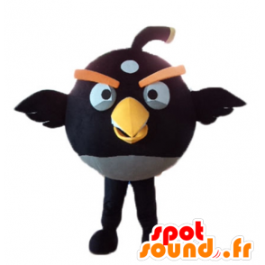 Mascot schwarzen und gelben Vogel, die berühmten Spiel böse Vögel, - MASFR23623 - Maskottchen berühmte Persönlichkeiten