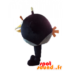 Mascot van zwarte en gele vogel, het beroemde spel Angry Birds - MASFR23623 - Celebrities Mascottes