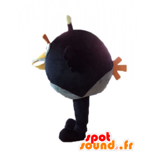 Mascotte d'oiseau noir et jaune, du célèbre jeu Angry birds - MASFR23623 - Mascottes Personnages célèbres