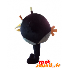 Mascote do pássaro preto e amarelo, do famoso jogo Angry birds - MASFR23623 - Celebridades Mascotes