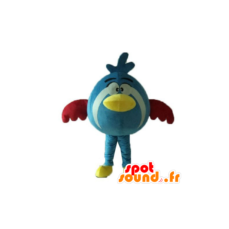 Mascot Bluebird, yellow and red, all round and cute - MASFR23624 - Mascot of birds