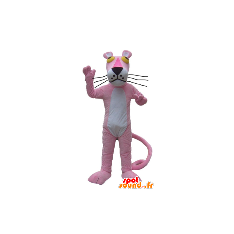 ピンクの豹のマスコット、漫画のキャラクター-MASFR23625-有名なキャラクターのマスコット