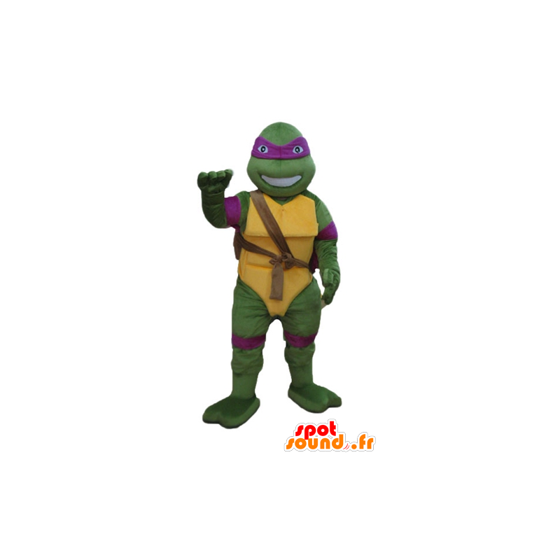 Mascot Donatello famosa tartaruga roxa ninja