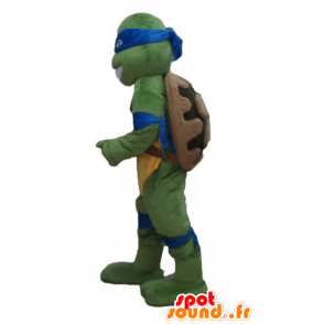 Maskot Leonardo, berömd blå sköldpadda Ninja Turtles -