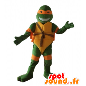 Mascot Michelangelo, the famous orange turtle ninja Turtles - MASFR23631 - Mascots famous characters