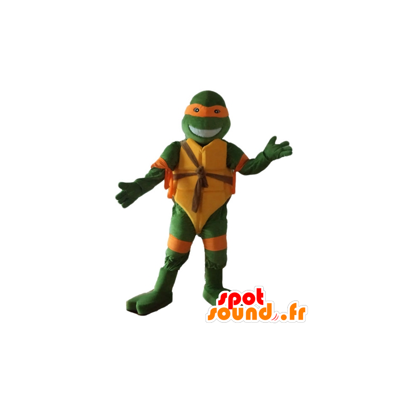 Mascotte de Michelangelo, célèbre tortue orange des Tortues ninja - MASFR23631 - Mascottes Personnages célèbres
