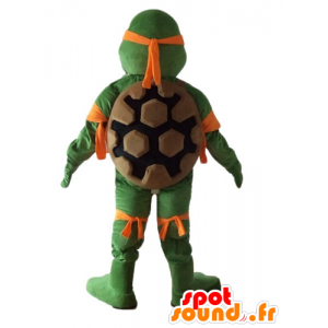 Mascot Michelangelo, the famous orange turtle ninja Turtles - MASFR23631 - Mascots famous characters