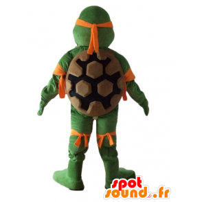Mascot Michelangelo, the famous orange turtle ninja Turtles - MASFR23631 - Mascots famous characters