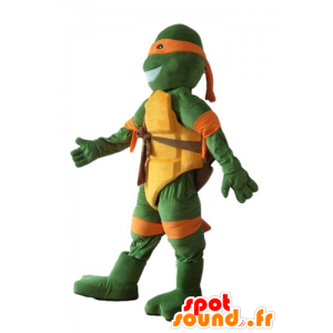 Mascotte de Michelangelo, célèbre tortue orange des Tortues ninja - MASFR23631 - Mascottes Personnages célèbres