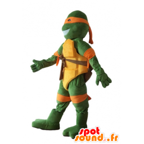 Mascot Michelangelo, the famous orange turtle ninja Turtles - MASFR23631 - Mascots famous characters