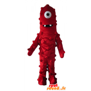 Mascote cyclops alienígena gigante vermelha e engraçado - MASFR23634 - Mascotes não classificados