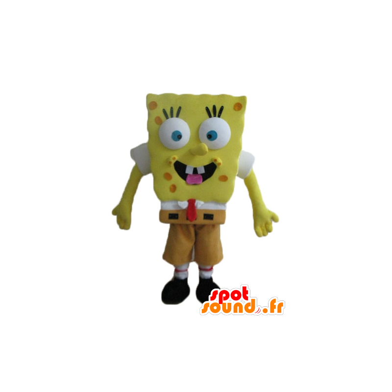 Mascotte de Bob l'éponge, personnage jaune de dessin animé - MASFR23639 - Mascottes Bob l'éponge