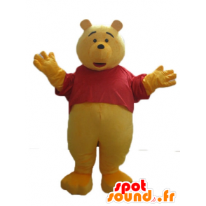 Mascotte de Winnie l'ourson, célèbre ours jaune de dessin animé - MASFR23640 - Mascottes Winnie l'ourson