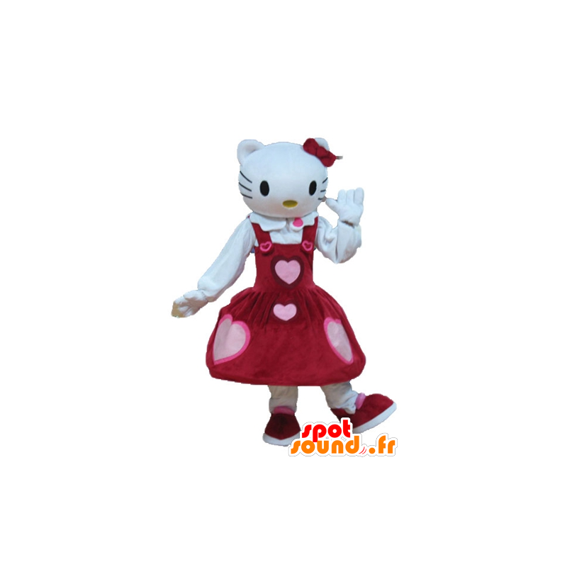 Mascot Hello Kitty, the famous cartoon cat - MASFR23643 - Mascots Hello Kitty