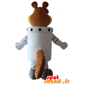 Mascotte de castor astronaute, de castor de l'espace - MASFR23647 - Mascottes de castor