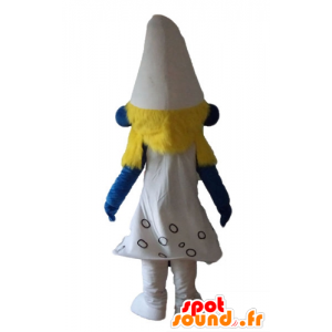 Smurfette maskotti, kuuluisa sarjakuva Smurffit - MASFR23648 - Mascottes Les Schtroumpf